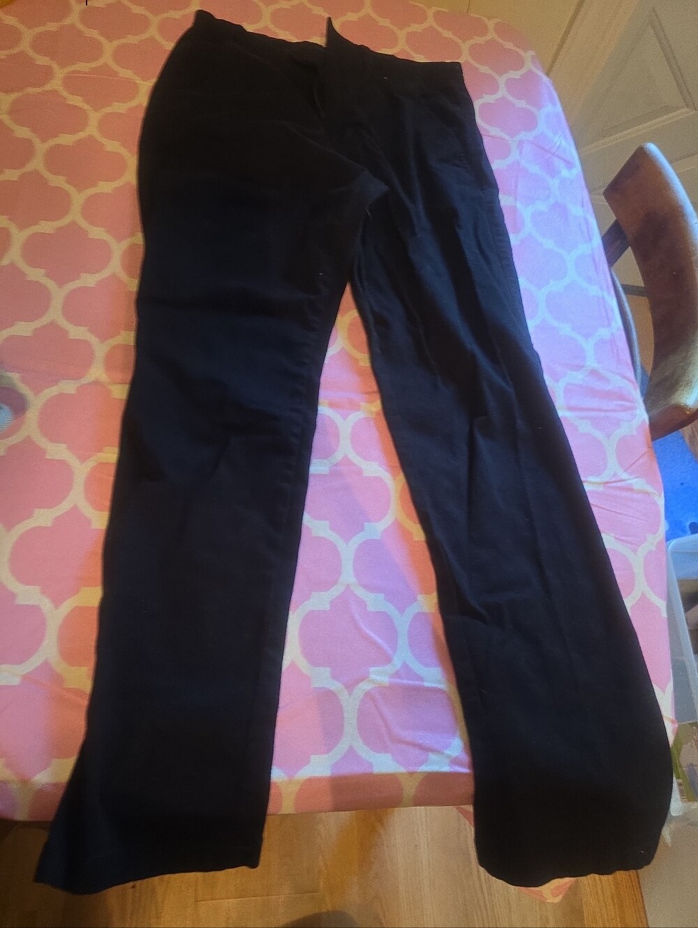 Kids Black Straight-Leg Casual Pants
